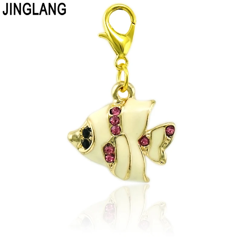 JINGLANG классический животный Омар застежка Подвески болтаются розовый горный