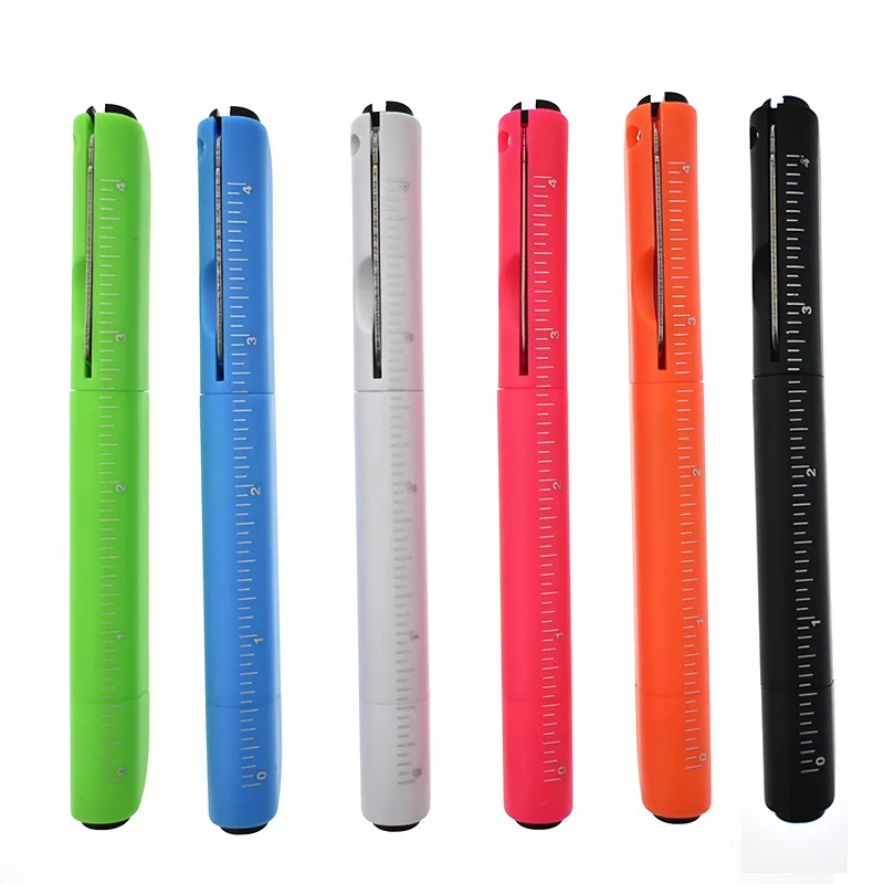 

1PC Creative Ruler Multifunction Folding Scissors Ruler With Knife Ballpoint Pens For Kids Girls Gift School Supplies Stationery