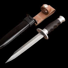 DuoClang утилита выживания 7Cr17Mov стальной нож с фиксированным лезвием ABS инженерные пластмассовые ручки военные режущие ножи