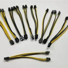10 шт. PCI-E Express 6 P поворот на 6pin+ 6Pin BTC LTC DASH power Удлинительный кабель Шахтерская проволока