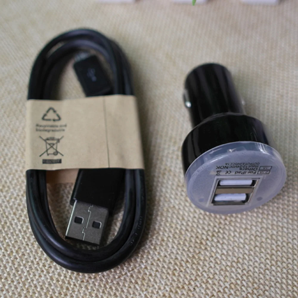 

Dual Mini Car Charger Adaptor+Micro 2.0 USB Data Sync Charging Cable Cords Wire for HTC Samsuang Galaxy Note 4 Tablet GPS MP3