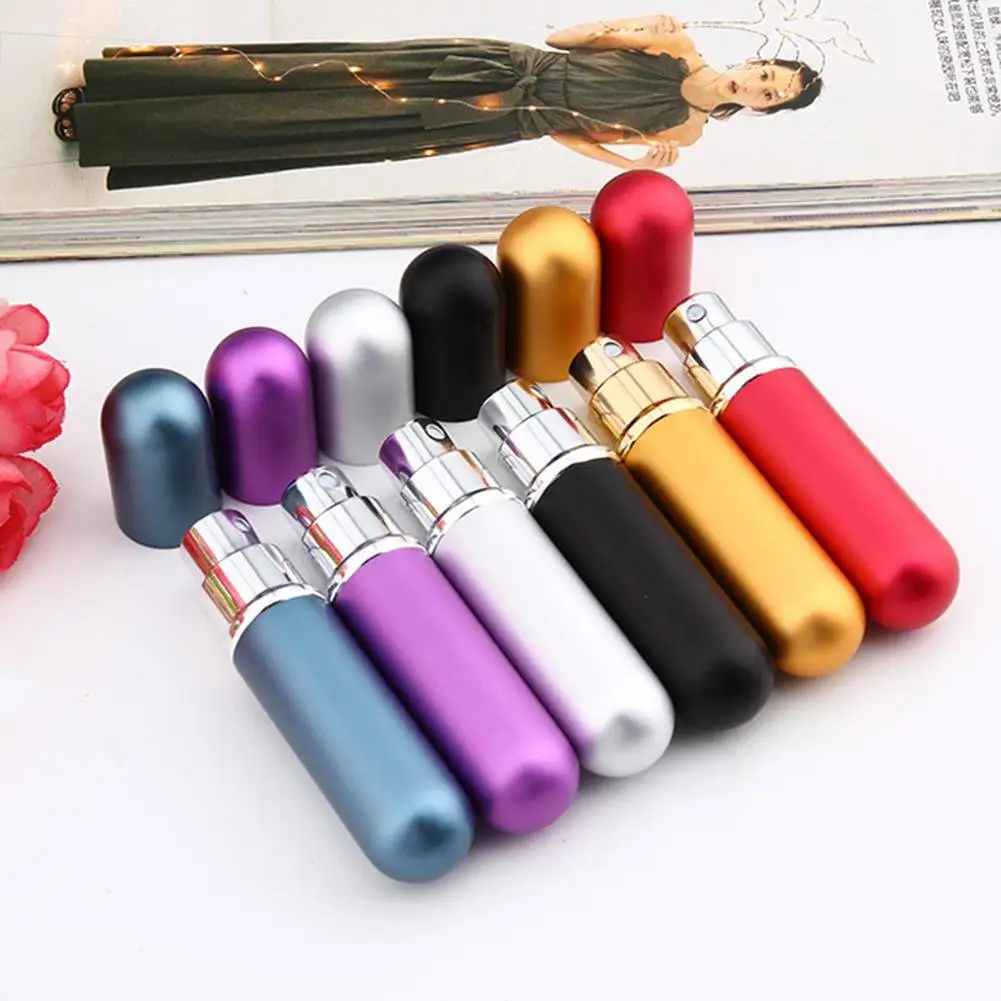 

1pc 5ml Perfume Bottle Mini Portable Travel Refillable Perfume Atomizer Bottle For Spray Scent Pump Case Empty As Gift