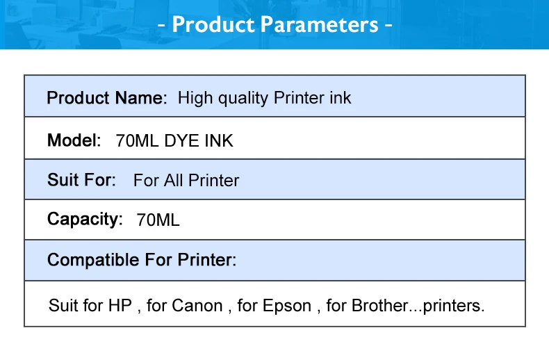 Toney King 70 мл принтер inkt для СНПЧ заправка чернил комплект Замена для Epson 664 6641 L100 L101 L110 L120 L200 L201 L210