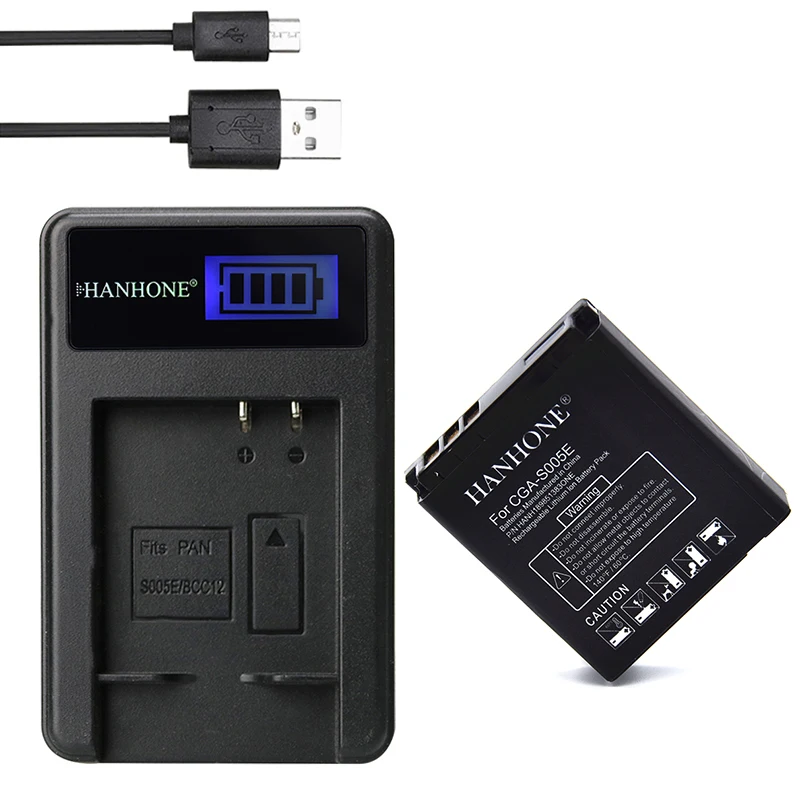 Аккумулятор DMW BCC12 S005 DB60 NP70 + зарядное устройство USB для Panasonic DMC LX1 LX2 LX3 FX01 FX07 FX3 FX8 FX9