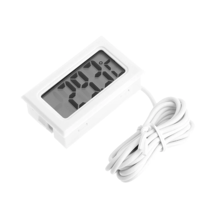 

-50C~110C 1PC Mini LCD Display Inlay Digital Thermometer Probe Refrigerator/Fish Tank Temperature Tester Include Batteries