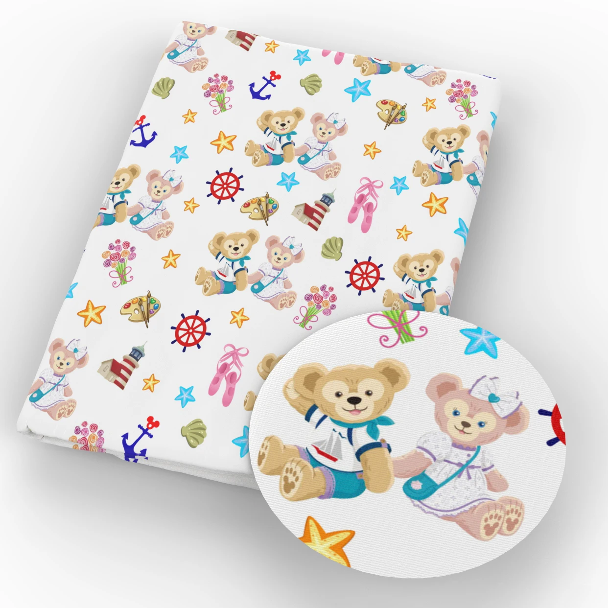 

David accessories 20"*58" 50*145cm patchwork printed cotton fabric for Tissue Kids home textile for Sewing Tilda Doll,1Yc4657