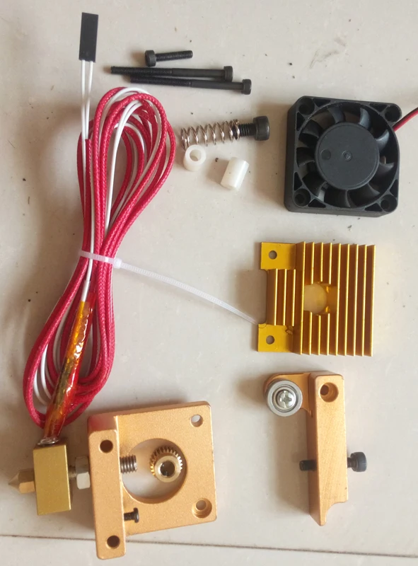 

Funssor 1set Prusa i3 MK8 extruder aluminum block DIY hotend extrusion kit parts extruder aluminum block 1.75mm 0.4mm
