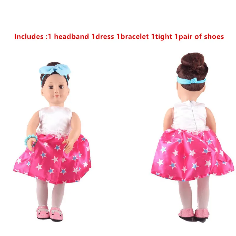 Shoes-For-Dolls-Girl-Toys-Noble-Classics-Clothes-Headband-Dress-Bracelet-Tights-Pink-Bow-Shoes-For (1)
