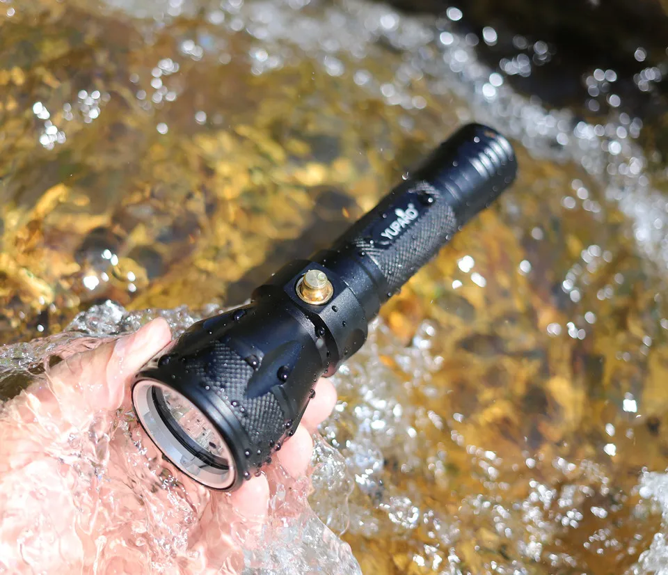 YUPARD подводный 100 м diver факел XM-L2 T6 led лампа водонепроницаемый фонарик 18650 аккумулятор на природе Рыбалка походы Охота