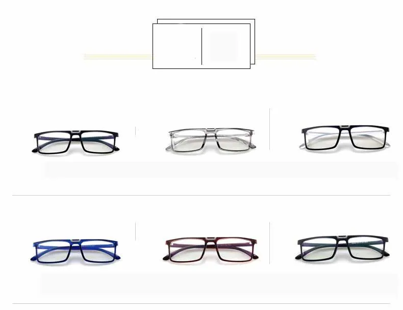 Модные квадратные мужские очки оправа Женские однотонные металлические украшения очки по рецепту очки
