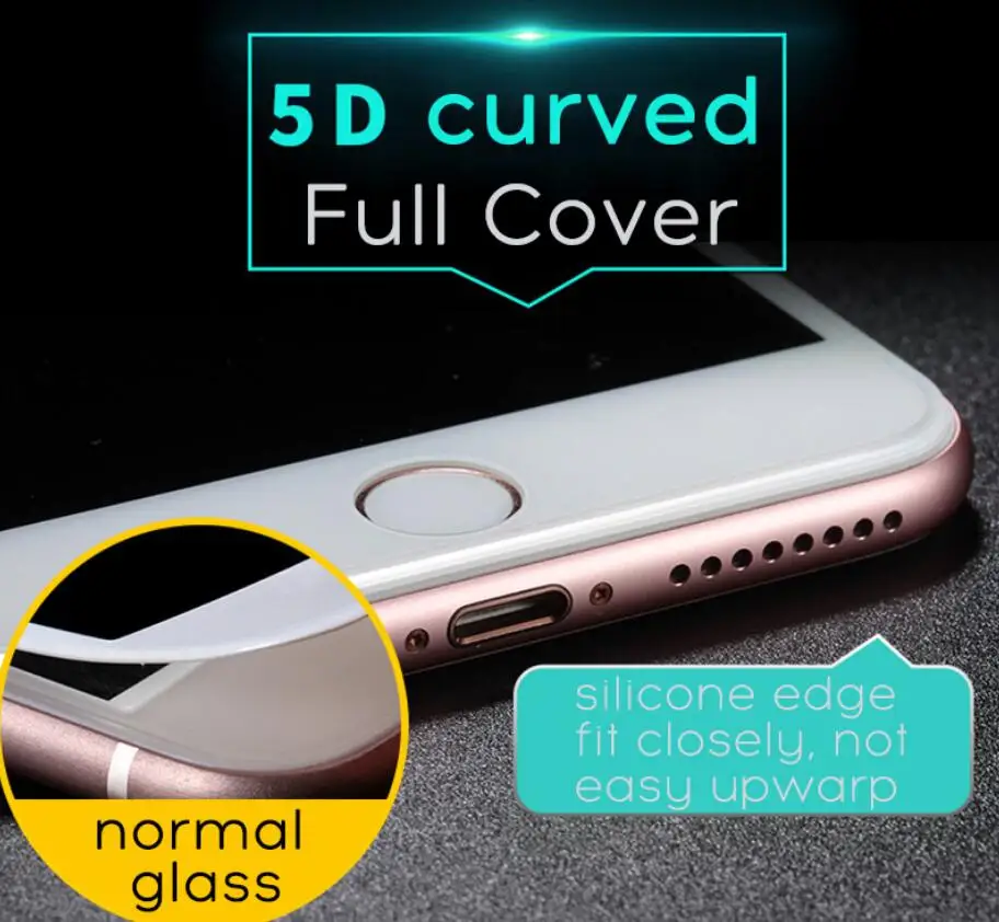 5D полное покрытие защитное стекло для iPhone 8 Plus закаленное X 7 6 6s пленка из