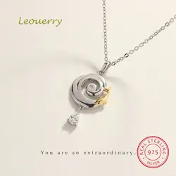 Leouerry ожерелье из стерлингового серебра 925 пробы Lucky Koi оригинальная модная клавикулярная цепочка для женщин ювелирный подарок
