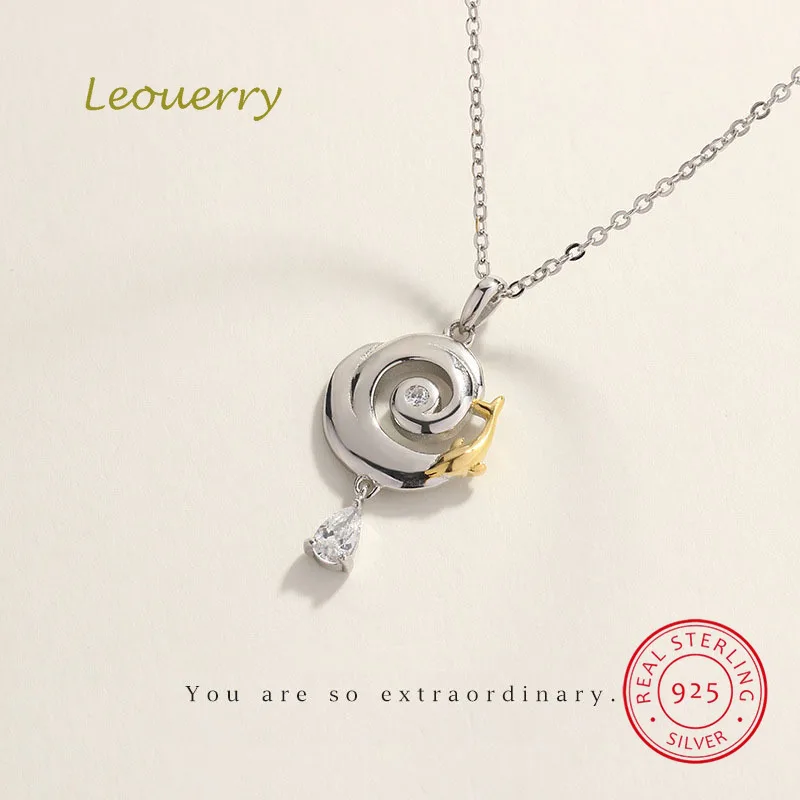 Leouerry серебро 925 пробы колье Lucky Koi оригинальная модная цепочка для женщин