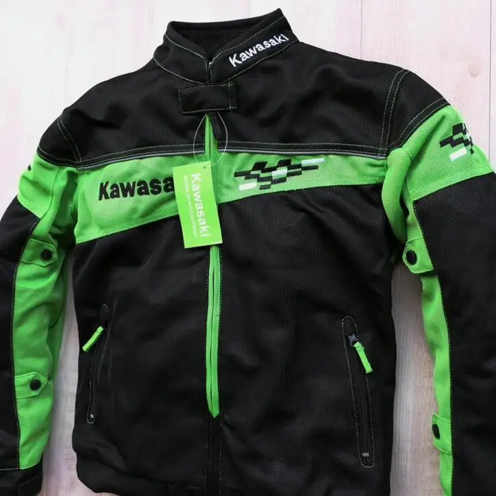 Новая мотоциклетная куртка Kawasaki на весну и лето года, дышащая сетчатая локомотивная куртка для вождения