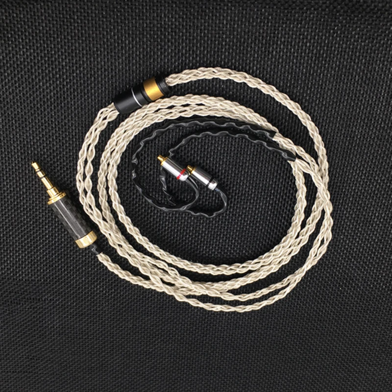 DIY 8 ядер MMCX кабель для Shure SE215 SE535 SE846 наушники 3 5 мм один кристалл Медь шнур Кабели