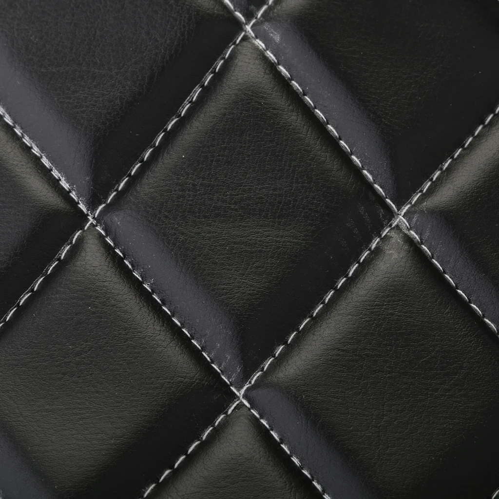 Black Motorcycle Stitching Front Driver Solo Seat Cushion For   Sportster XL1200 350*275*70mm Leather & Sponge Seat Cushion