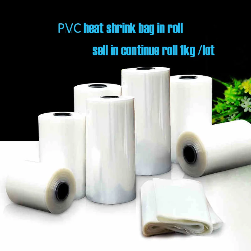 1kg/roll 5/6/7/40cm Widths Pvc Heat Shrink Wrap Tube Wholesale In Reel
