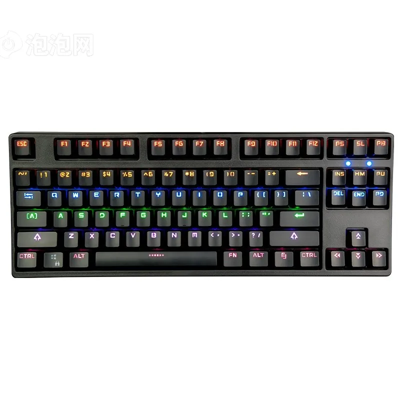 

Jajor 87 Rainbow Backlit USB PS2 ABS Keycaps Antighosting multimedia Keys Kailh MX Switches Mechanical Gaming Keyboard