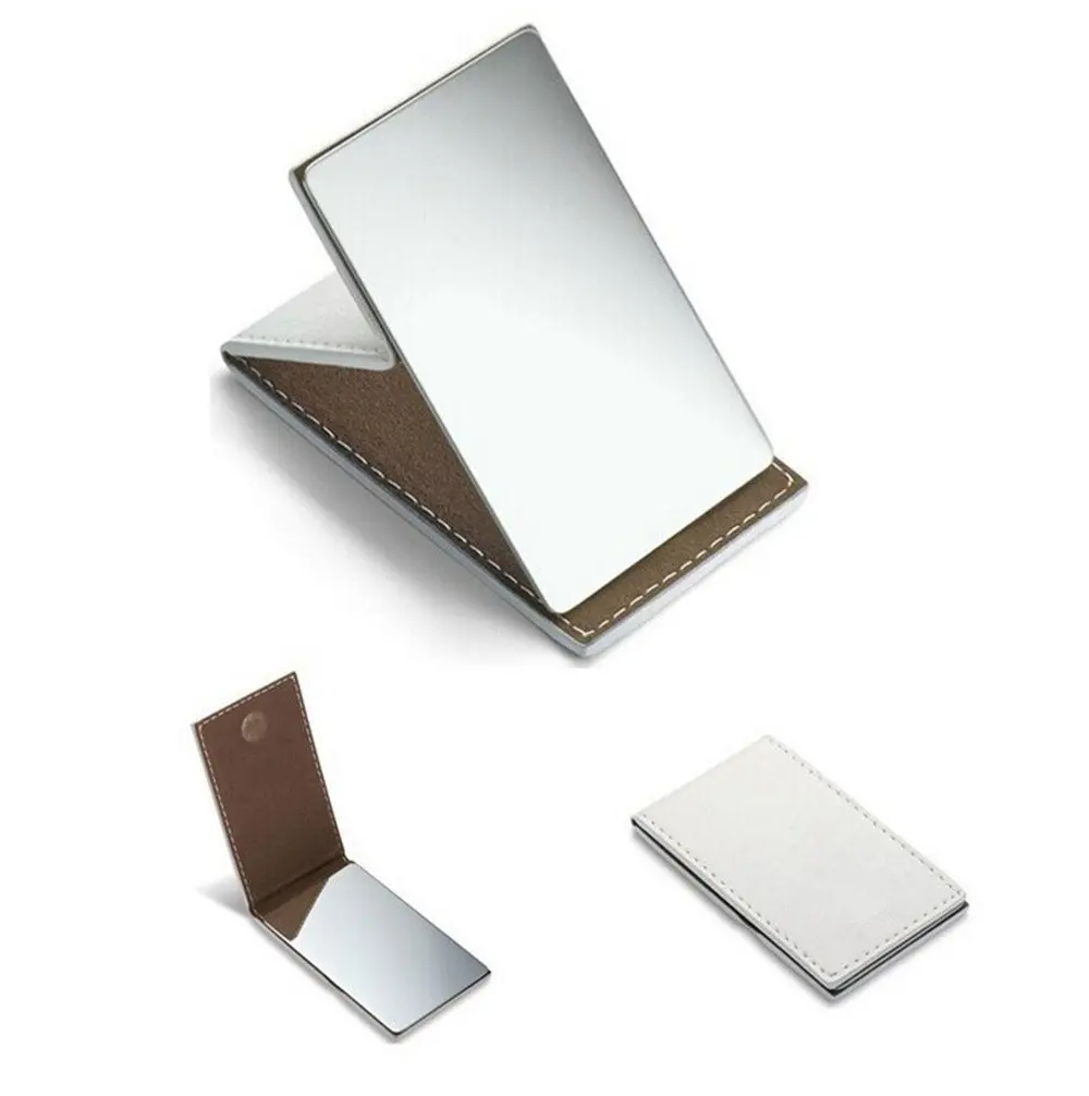 Resale Shatterproof Stainless Steel Ultrathin Folding Travel Mirror
