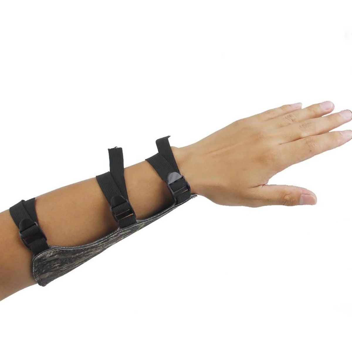 MAYITR Black/Green Camouflage Shooting Archery Arm Guard Bow Safety Protective Gear Leather 3 Straps for Hunting Outdoor New