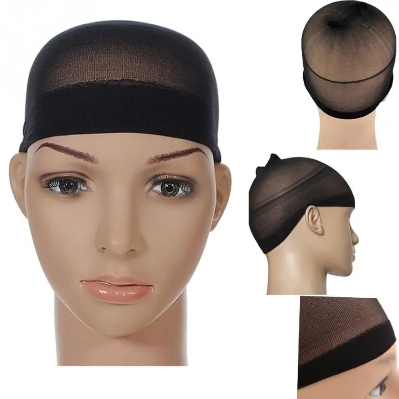 2PCS Wig Cap Hairnets for WeaveHair Stocking Liner Cap Unisex Stretch Wig Nude Nylon Breathable Hair Wig Nets Stretch Mesh