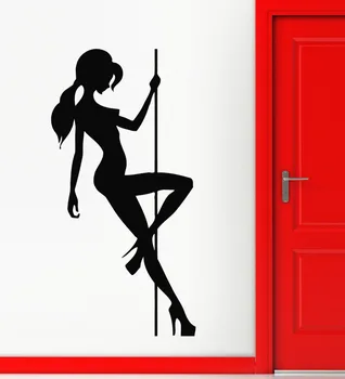 

Wall Stickers Vinyl Decal Sexy Naked Girl Pole Dance Striptease