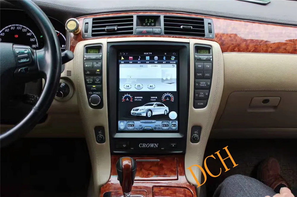 10,4 дюймов вертикальный tesla стиль Android 8,1 автомобильный dvd-плеер gps навигация радио для Toyota crown 2005-2009 PX6 CARPLAY стерео