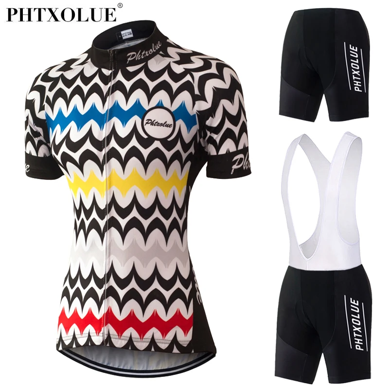 

Phtxolue Team 2019 Cycling Clothing Women Breathable MTB Bike Bicycle Clothes Summer Wear Maillot Cycling Jersey Set