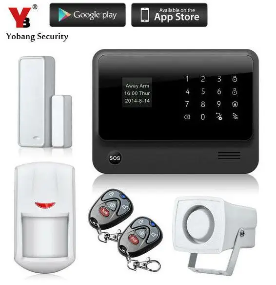 Yobangsecurity Беспроводной gsm WI-FI дома Охранной Сигнализации Системы g90b Android IOS APP Управление Магнитная двери/Пир сигнализации Сенсор