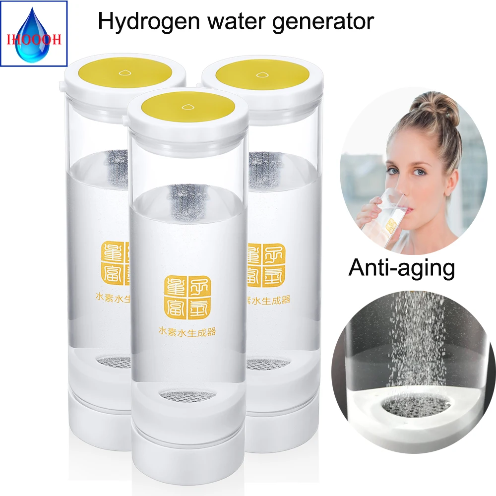

Rechargeable H2 Water Generator Rich Hydrogen SPE Electrolysis Ionizer ORP Alkaline Glass Cup 500ml Super Antioxidants Product