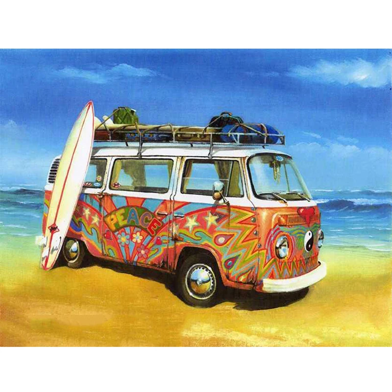 Diamond-Mosaic-Landscape-Diamond-Painting-DIY-Bus-Picture-Of-Rhinestones-Handicraft-Diamond-Embroidery-Resin-Wall-Art