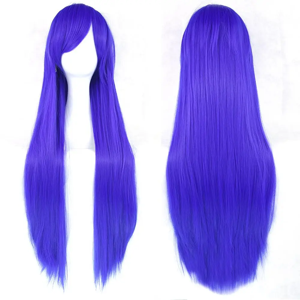 Soowee 24 цвета 32 дюймов длинные прямые женские парики термостойкие фиолетовый серый Косплей парики синтетические волосы
