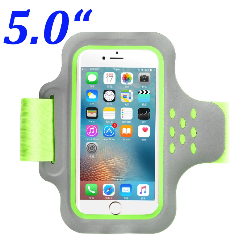 Спортивные нарукавники для бега, чехол для телефона на руку для iPhone 11 XS X 8 7 6 Plus huawei P30 P20 Lite samsung S10 S9 S8, чехол на руку, сумка - Цвет: Small Green