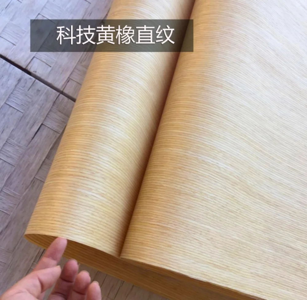 L:2.5Meter  Width:60cm  Thickness:0.25mm  Technology Straight grain Yellow oak bark veneer 