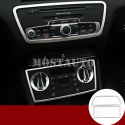 Для Audi Q3 8U внутренняя центр консоли CD и аудио рамка Обложка отделка 2012-2017 2 шт