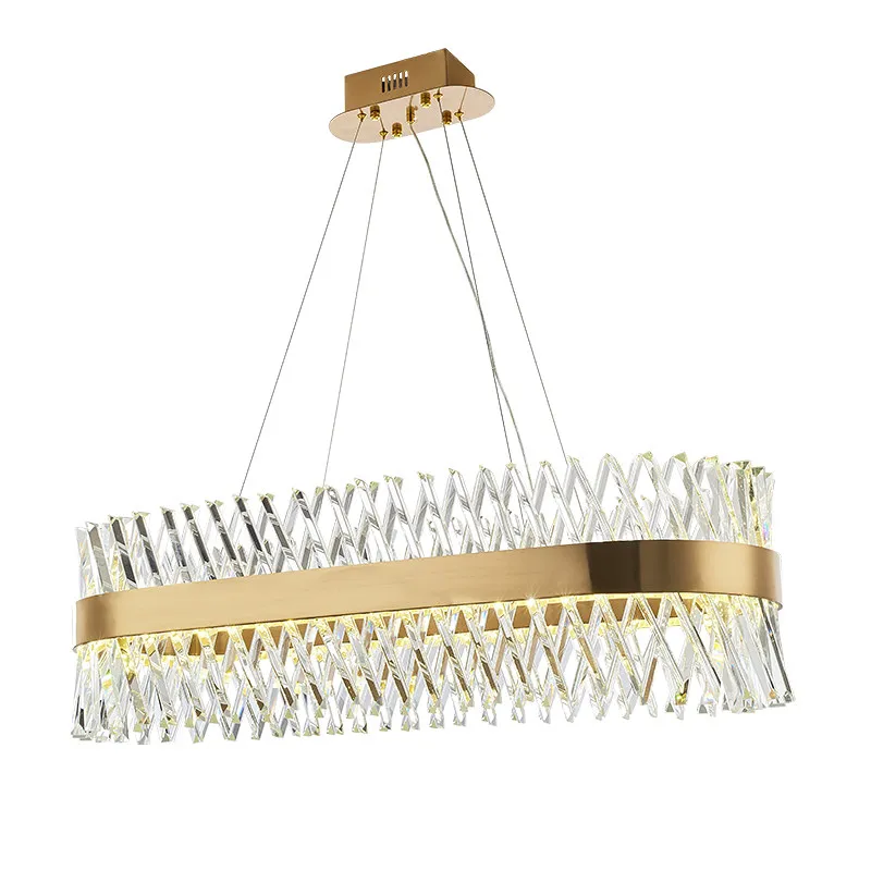 

2018 New arrival NordicLight luxury pendant lights stainless steel K9 crystal foyer hotel LED deco droplight G9 lighting fixture
