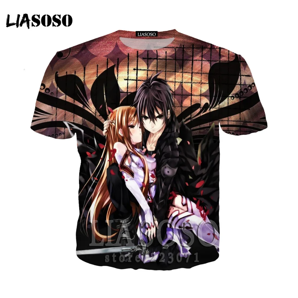 LIASOSO Sword Art Online T Shirt 3D cosplay Ultimo disegno maglietta