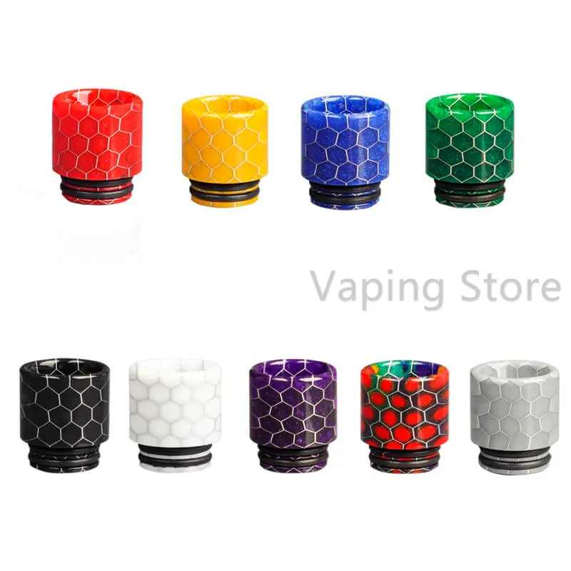 

NRG Tank/Skrr S/Horizon Falcon King/Eleaf Ello POP Tank Drip Tip Cobra Snake Skin 810 Drip Tip Colorful Resin Mouthpiece