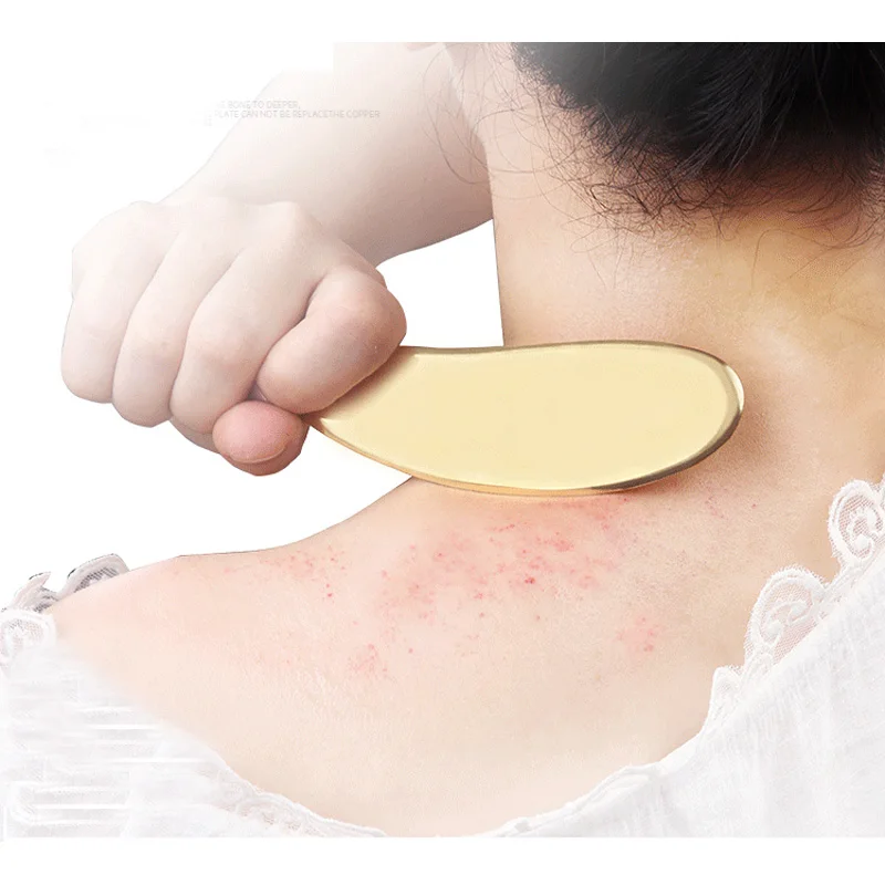 Скидка 20% медь Gua Sha лечение Guasha доска акупунктурный массаж медицинский латунный пластинчатый массажер для тела терапевтический инструмент