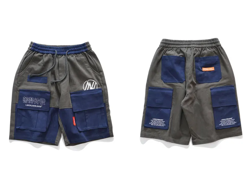 Patchwork Cargo Baggy Shorts 5
