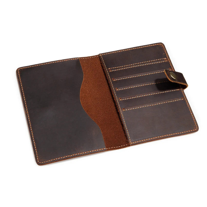

New Hasp Passport Cover Multi Card Holders Name Gifts Travel Wallet Leather Passport Wallet