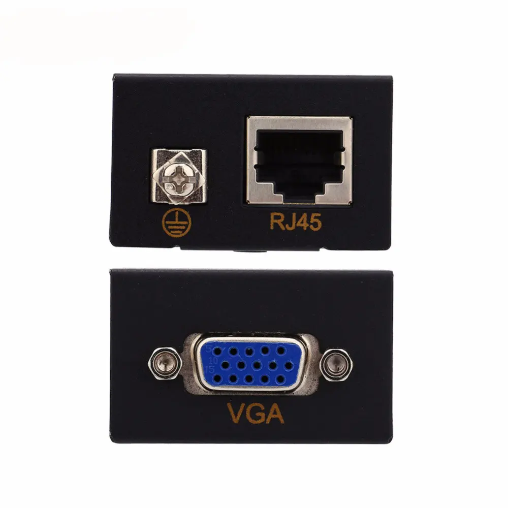 

60M VGA Network Signal Extender Sender RJ45 CAT5e/6 Transmitter Receiver Adapter