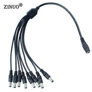 

1PC DC Power Jack Splitter Adapter Connector Cable 1 DC Female To 2 3 4 5 6 Male plug For CCTV Camera LED Strip Light