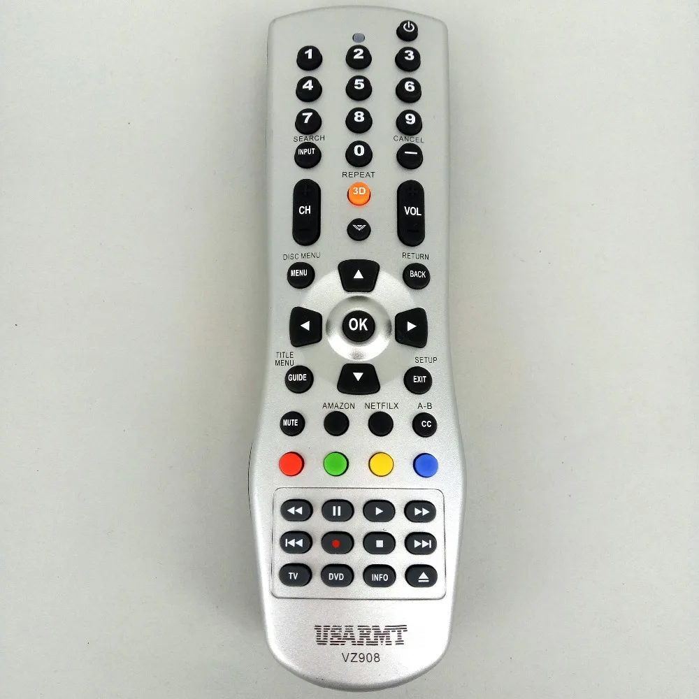 Универсальный пульт дистанционного управления для ТВ Blu Ray DVD плеера Visio VZ908 с