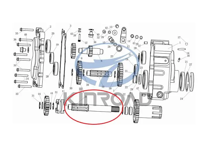 KINROAD 250CC картинг двойное зубчатое колесо ось коробки передач диаметр 26 мм для новой модели