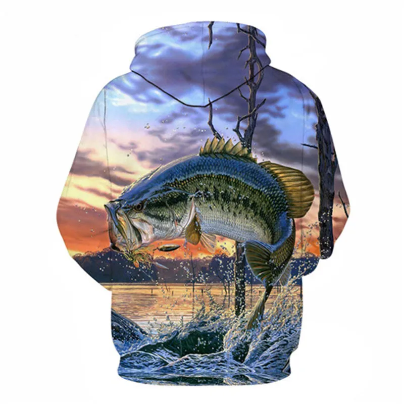 Закат 3D толстовки для мужчин кофты аниме спортивный костюм пуловер с рыбами бренд толстовка Streatwear стиль унисекс осень Прямая поставка ZOOTOPBEAR