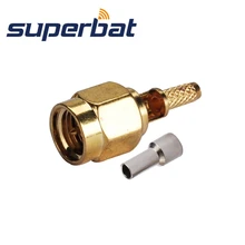 Superbat 10 шт. RF SMA разъем обжимной разъем мужской RF коаксиальный разъем для RG178 кабель 1,13