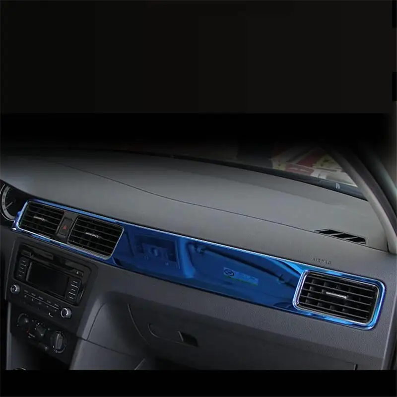

Car Automovil Modified Control System Air Conditioner Interior Sticker Strip Bright 13 14 15 16 17 18 19 FOR Volkswagen Santana