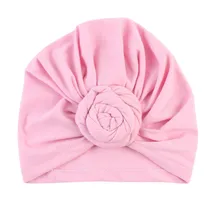 Хлопковые детские чашки для девочек и мальчиков, яркие шапки, мягкая шапка-тюрбан с узлом, Детские шапочки-бини для малышей, одноцветная шапка в индийском стиле, подарок для новорожденных