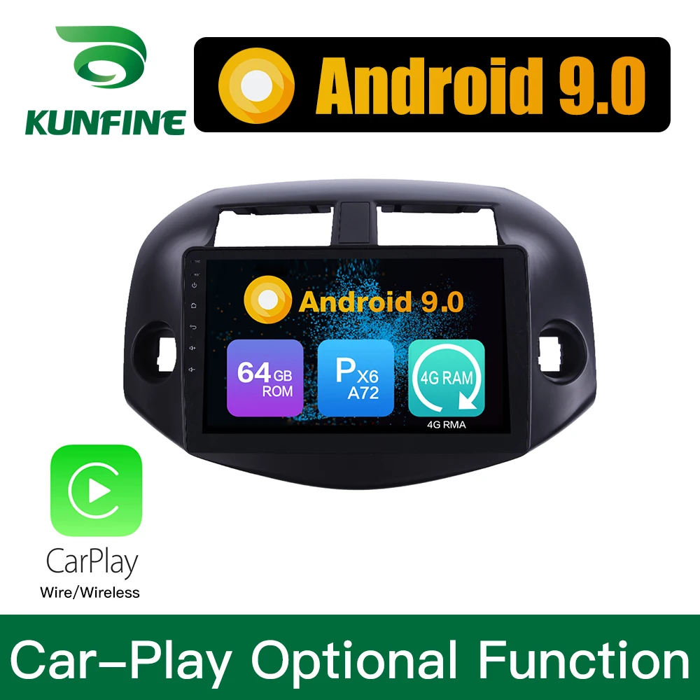 Clearance Android 9.0 Ram 4G Rom 64G PX6 Cortex A72 Car DVD GPS Multimedia Player Car Stereo For Toyota RAV4 2009-2012 Radio Headunit 1